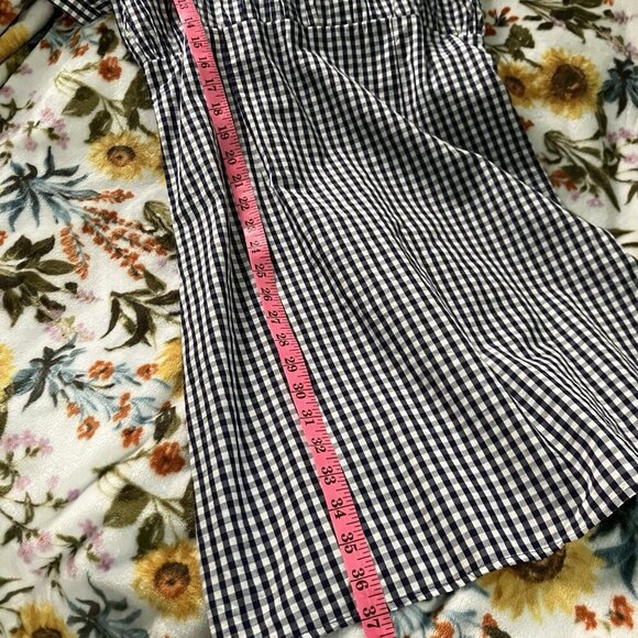 Anthropologie Forever That Girl Mini Dress Womens 8 Puff Sleeve Gingham Picnic - Picture 11 of 11